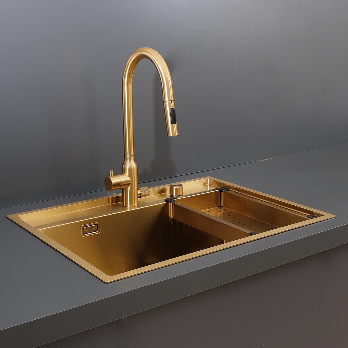 Murano  El Yapımı PVD Eviye Seti 68x51 cm Altın (Gold)