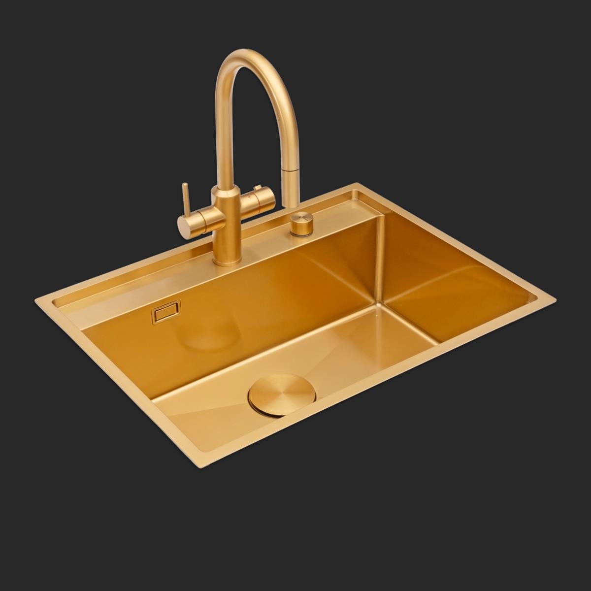Murano  El Yapımı PVD Eviye Seti 68x51 cm Altın (Gold)