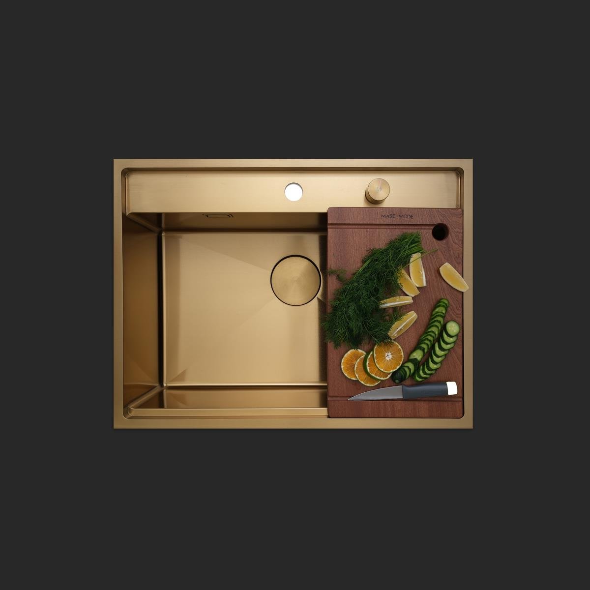 Murano  El Yapımı PVD Eviye Seti 68x51 cm Altın (Gold)