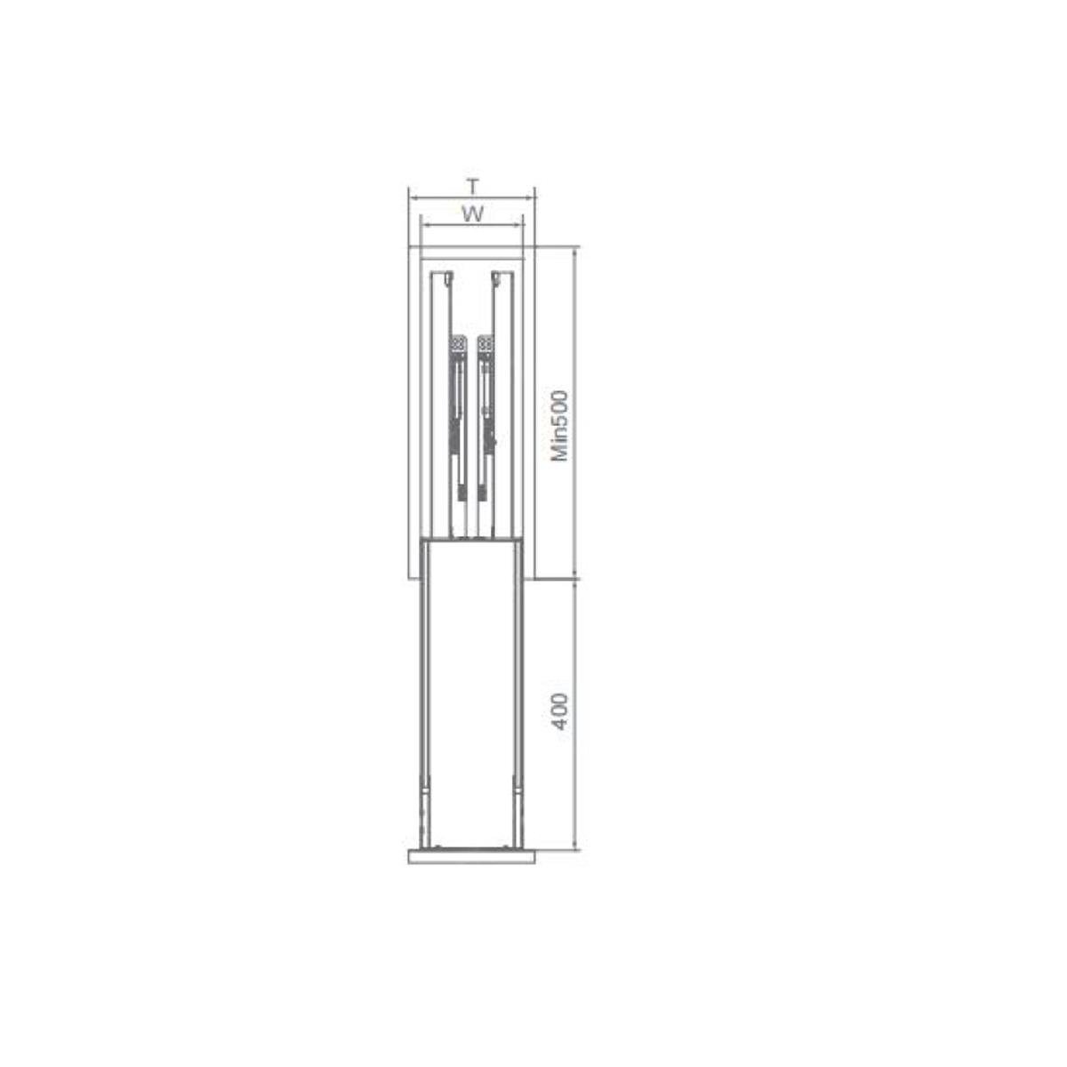 Phantom Gri Çok Fonksyionlu 2 Katlı Çok Fonksiyonlu Çekmece Seti 200 mm