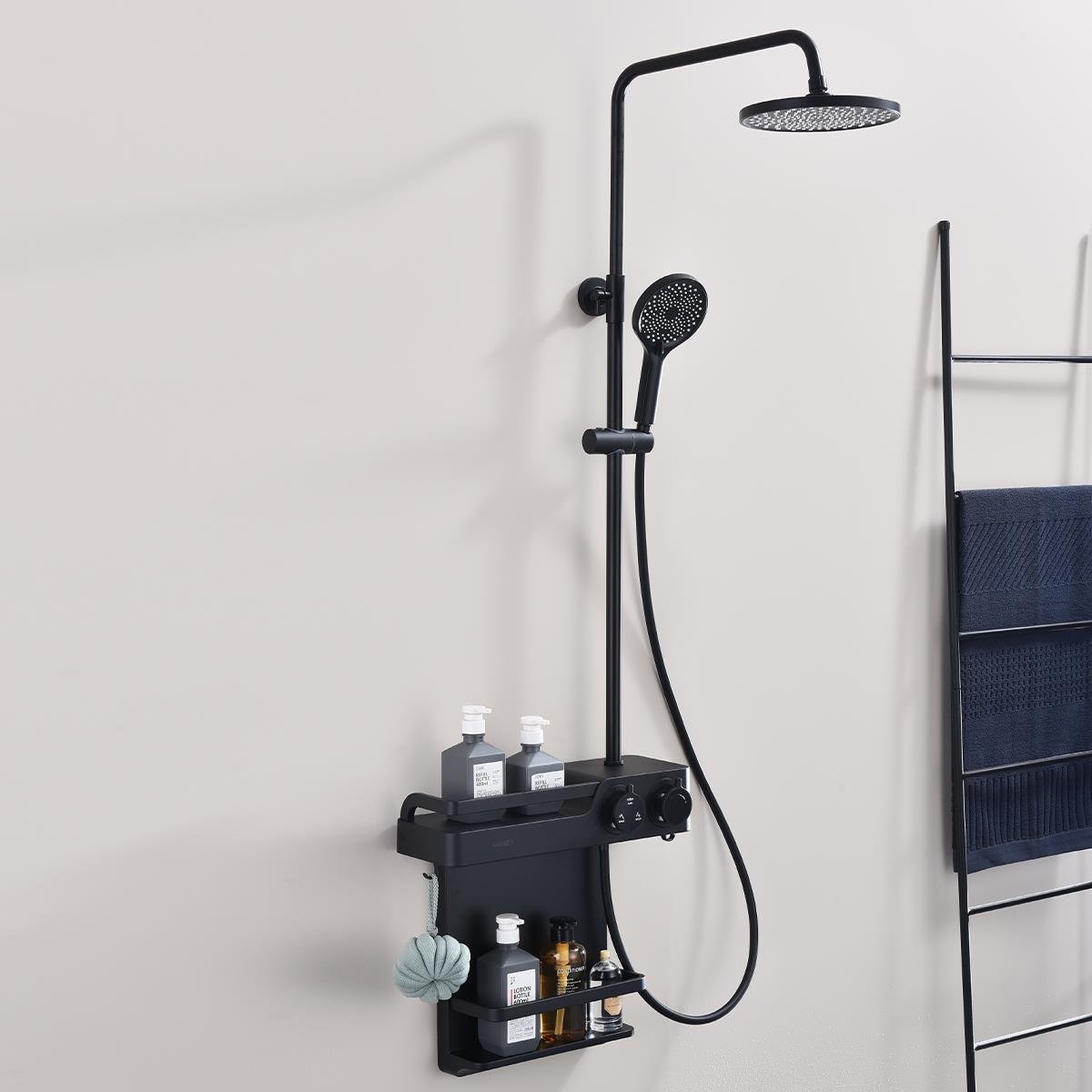 Porto Duvara Monte Duş Sistemi (Black)