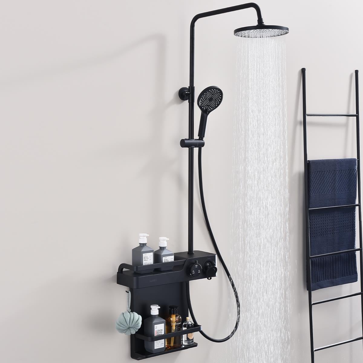 Porto Duvara Monte Duş Sistemi (Black)
