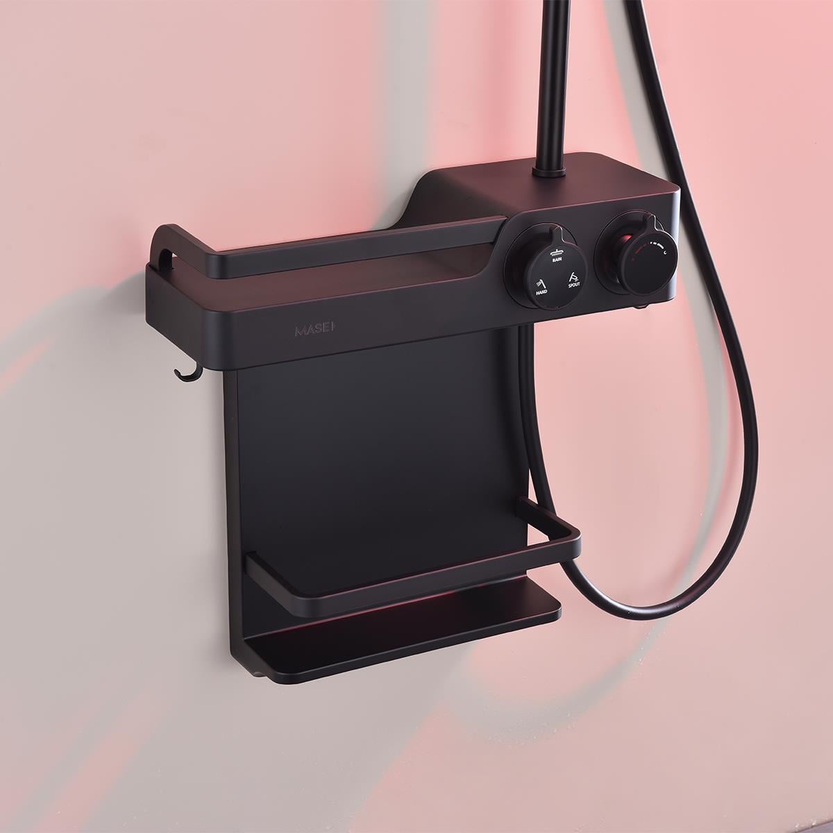 Porto Duvara Monte Duş Sistemi (Black)