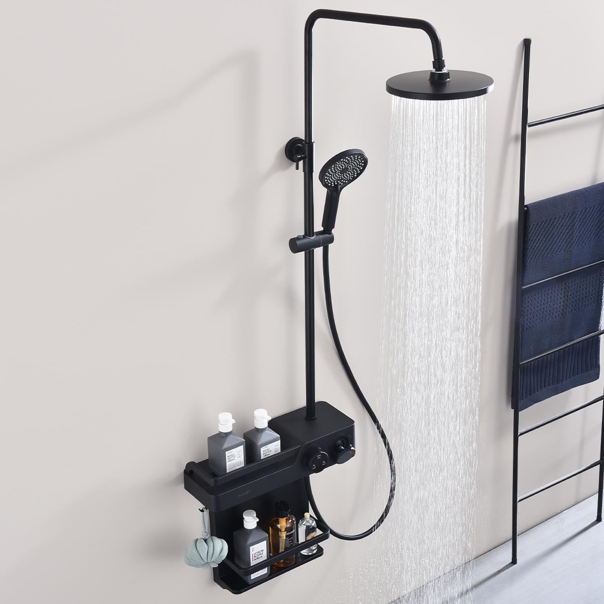 Porto Duvara Monte Duş Sistemi (Black)