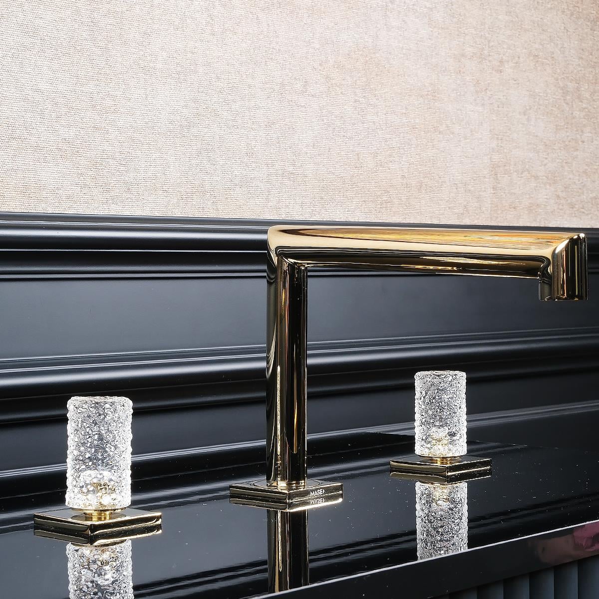 Roseberry 3 Delikli Lavabo Bataryası Gold