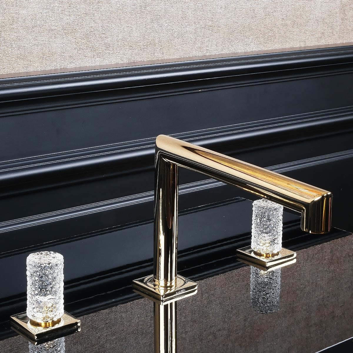 Roseberry 3 Delikli Lavabo Bataryası Gold