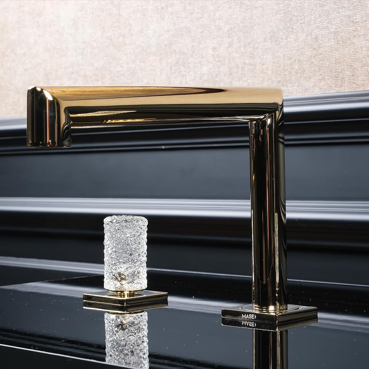 Roseberry 3 Delikli Lavabo Bataryası Gold