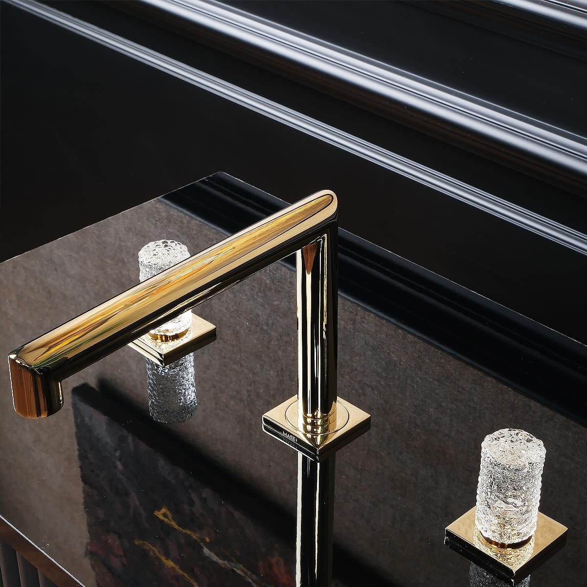 Roseberry 3 Delikli Lavabo Bataryası Gold