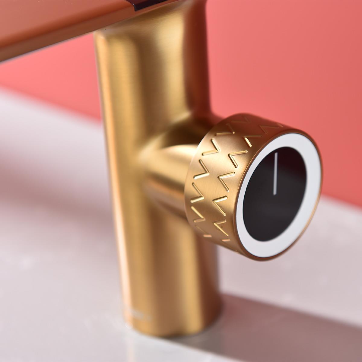 Sky Lavabo Bataryası Brushed Champagne Gold