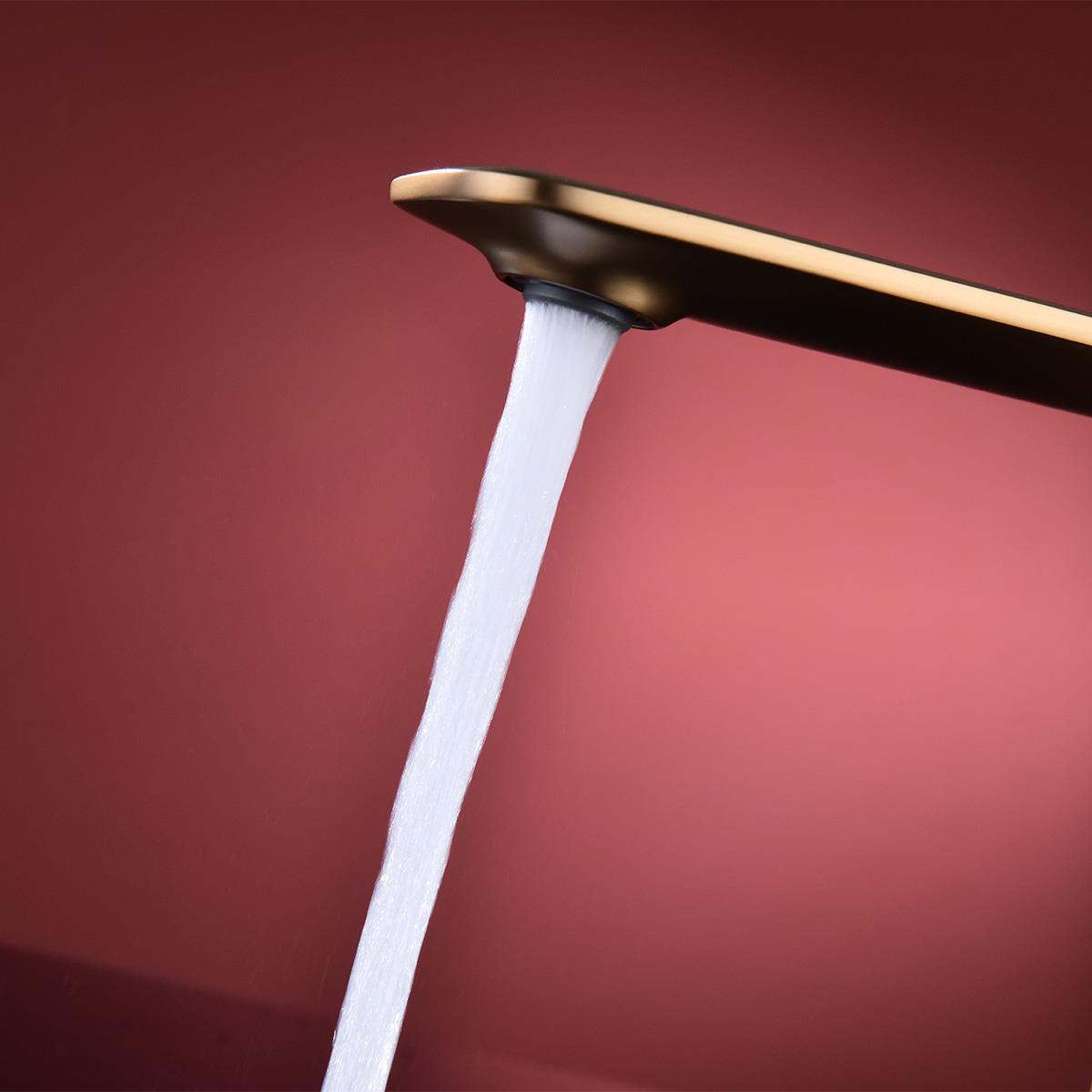 Sky XL Yüksek Lavabo Bataryası Brushed Champagne Gold