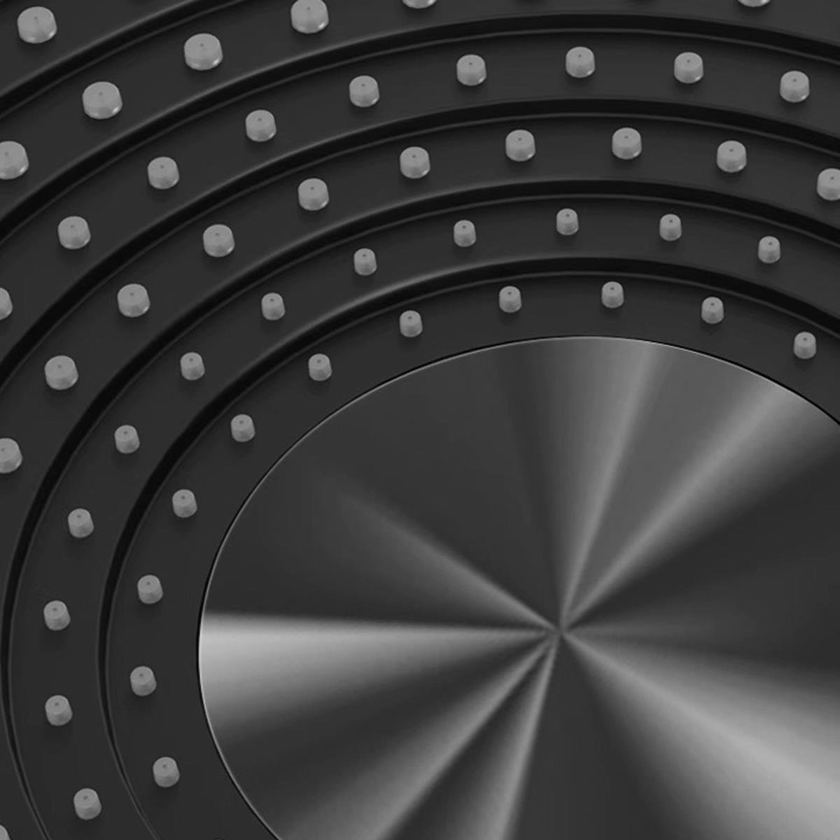 Solle 300 mm Oval Tepe Duş Başlığı Black