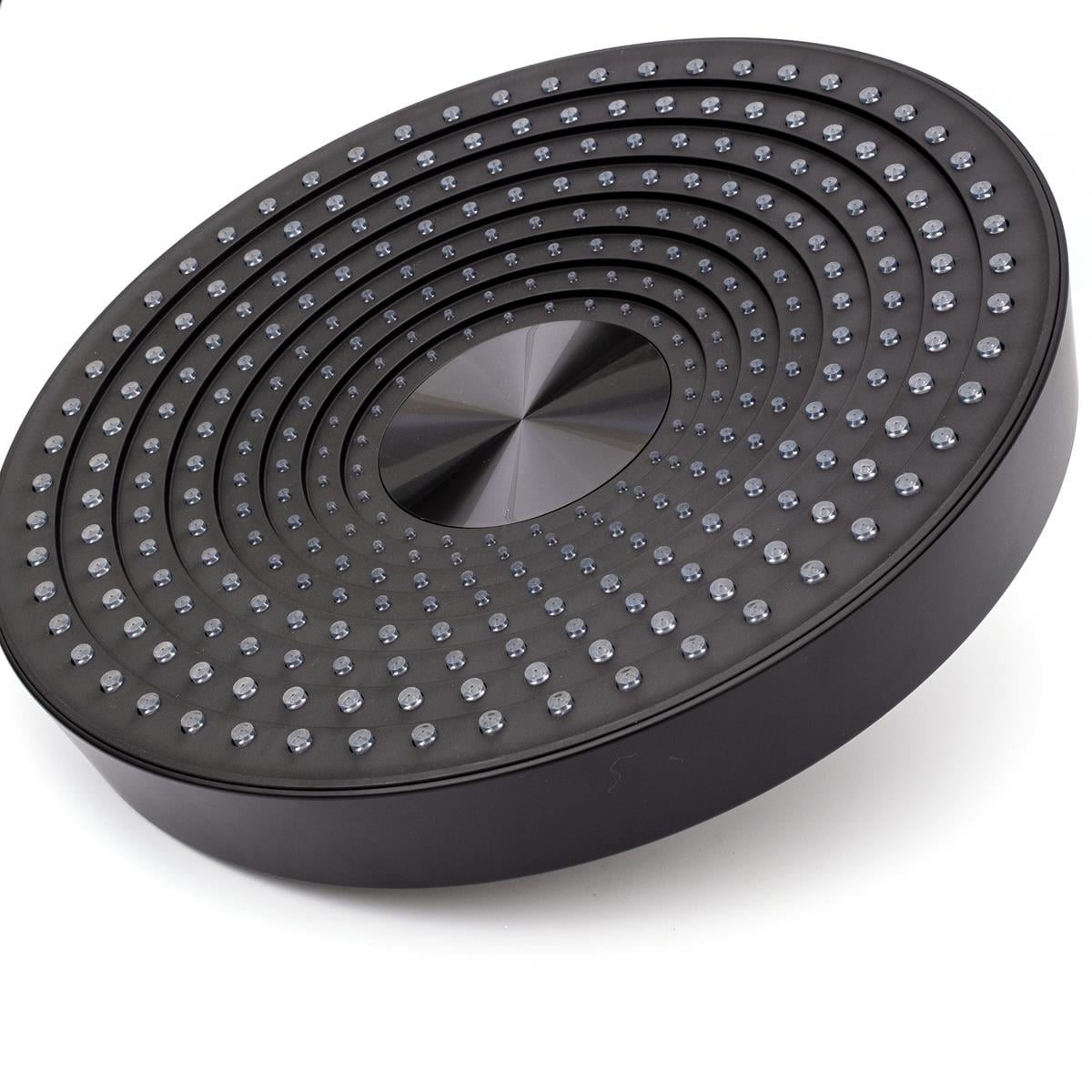 Solle 300 mm Oval Tepe Duş Başlığı Black