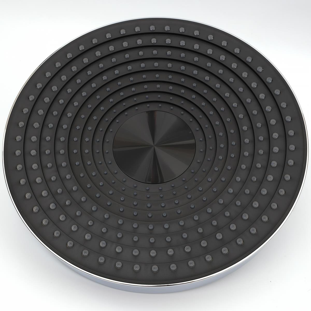 Solle 300 mm Oval Tepe Duş Başlığı Chrome Black