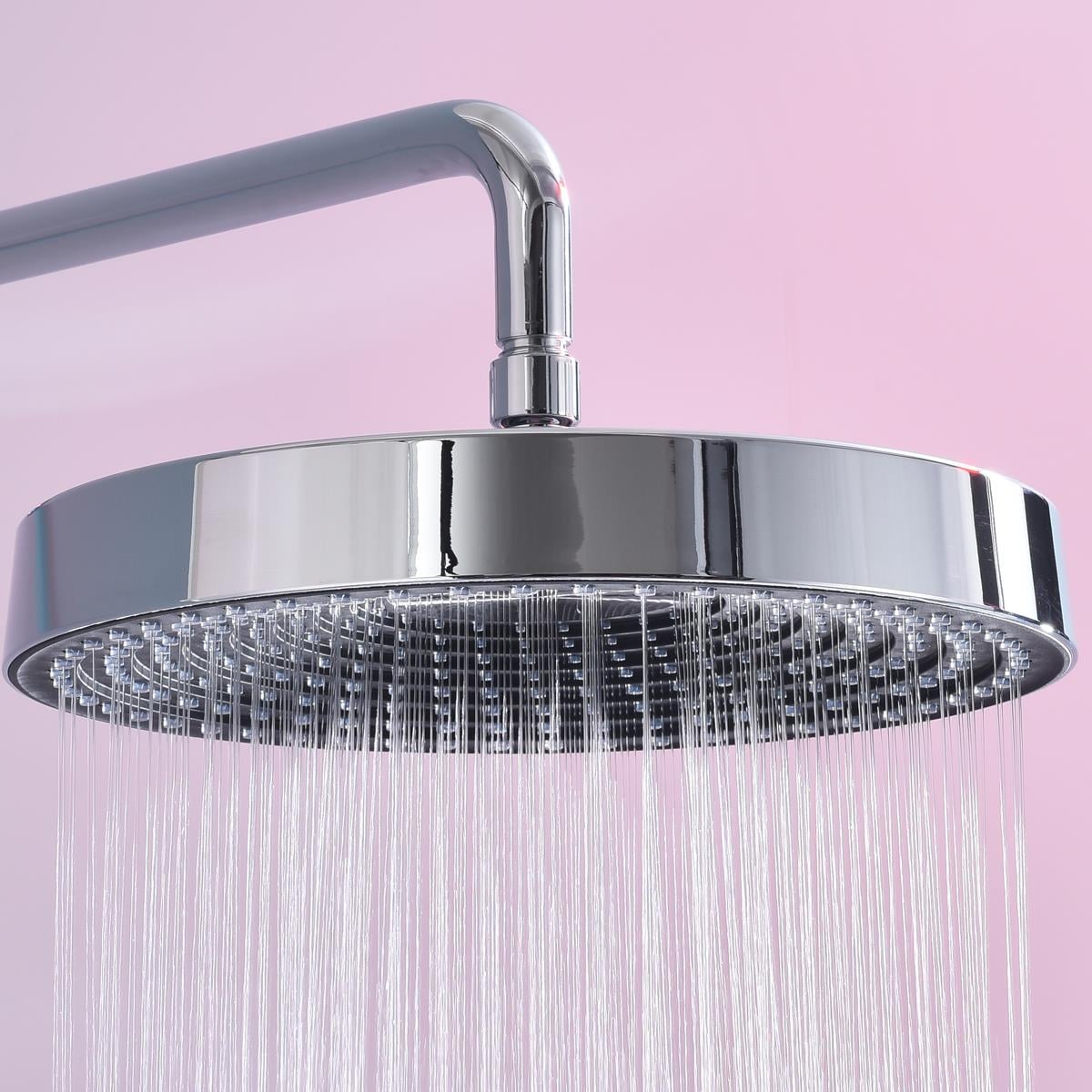 Solle 300 mm Oval Tepe Duş Başlığı Chrome Black