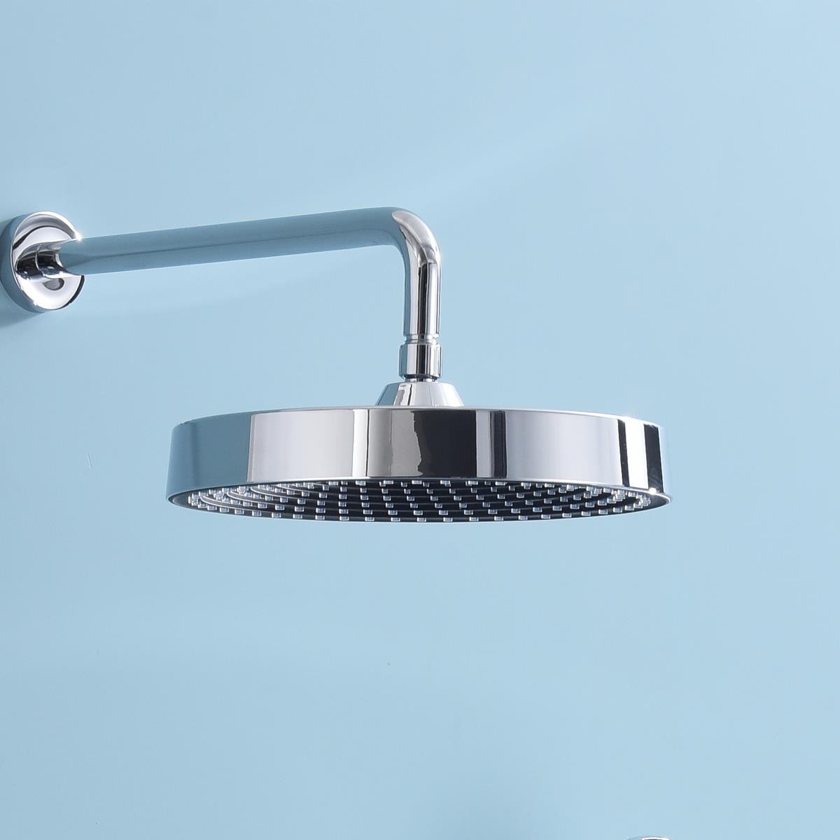 Solle 300 mm Oval Tepe Duş Başlığı Chrome Black
