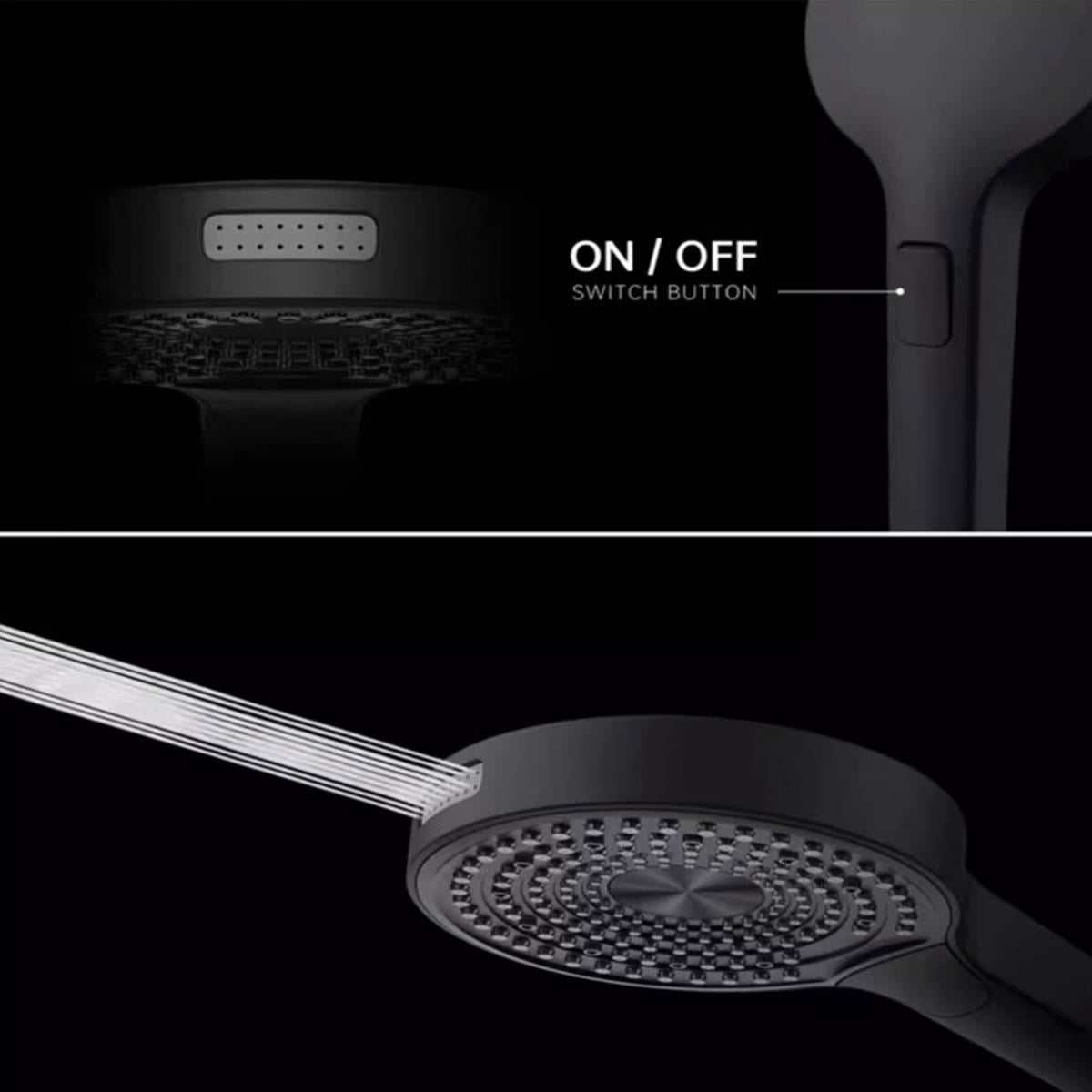 Solle 4 Fonksiyonlu  Oval El Duşu Black
