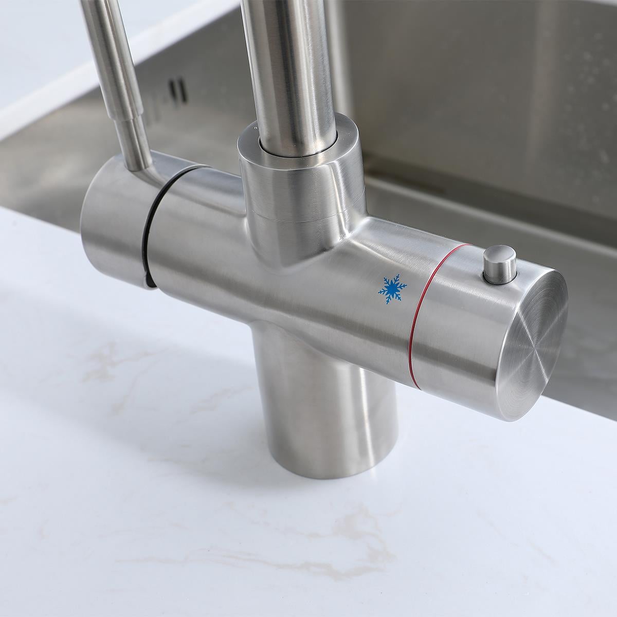 Sparkling 6'sı 1 Arada Anında Kaynar Su ve Soda Batarya Sistemi (Brushed Nickel)