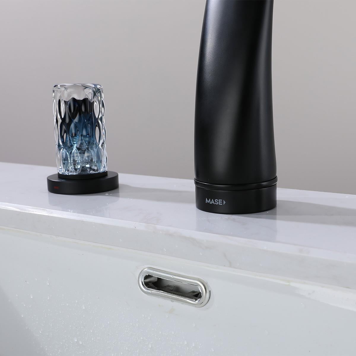 Treasure 3 Delikli Kristal Başlıklı Lavabo Bataryası Gun Grey