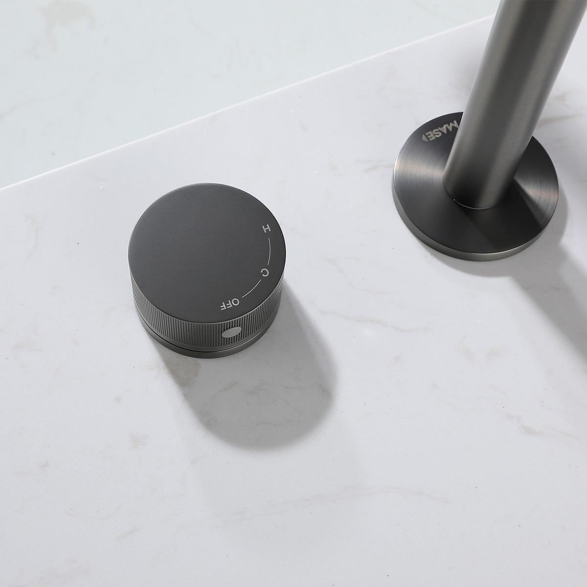 Vanity 2 Delikli Lavabo Bataryası Gun Metal