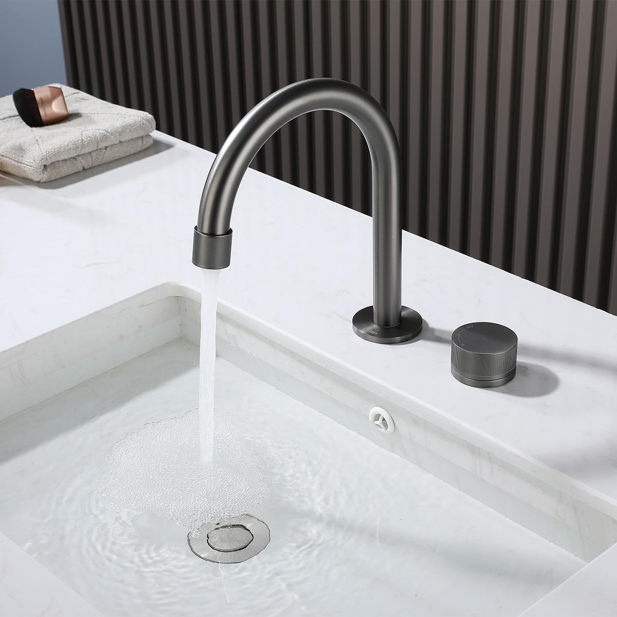 Vanity 2 Delikli Lavabo Bataryası Gun Metal