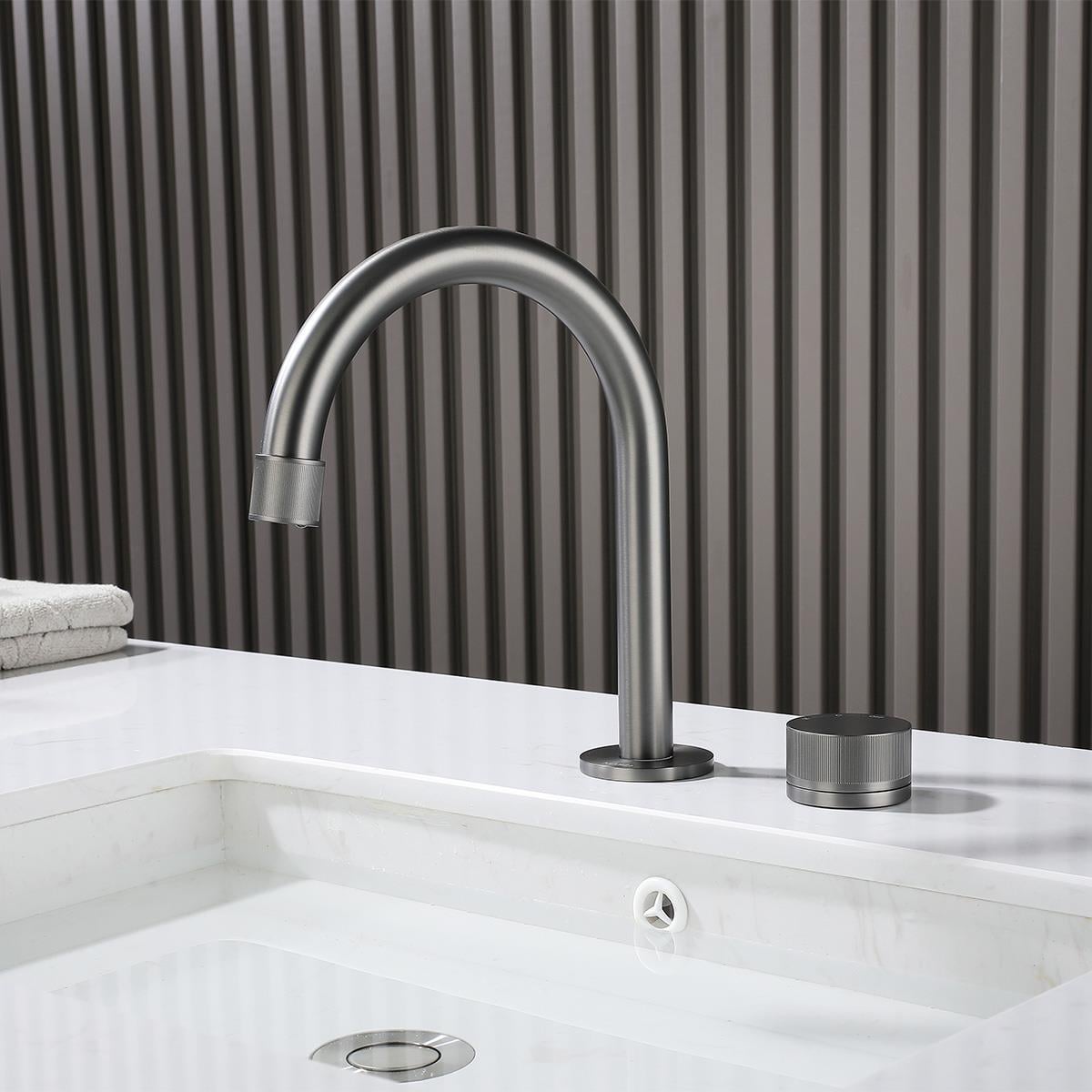 Vanity 2 Delikli Lavabo Bataryası Gun Metal