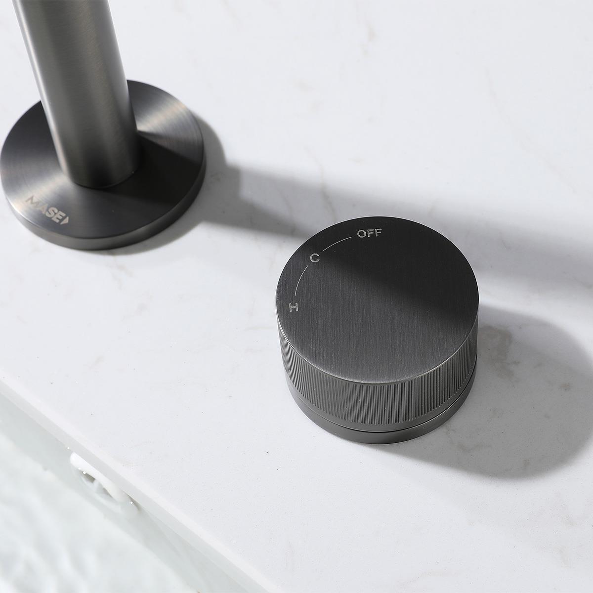 Vanity 2 Delikli Lavabo Bataryası Gun Metal