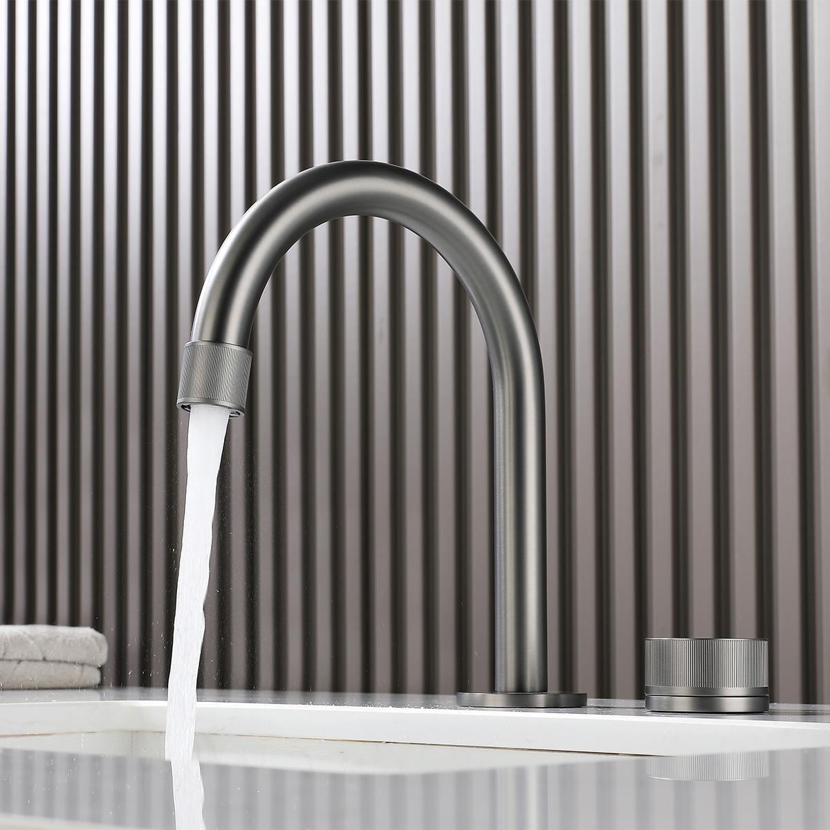 Vanity 2 Delikli Lavabo Bataryası Gun Metal