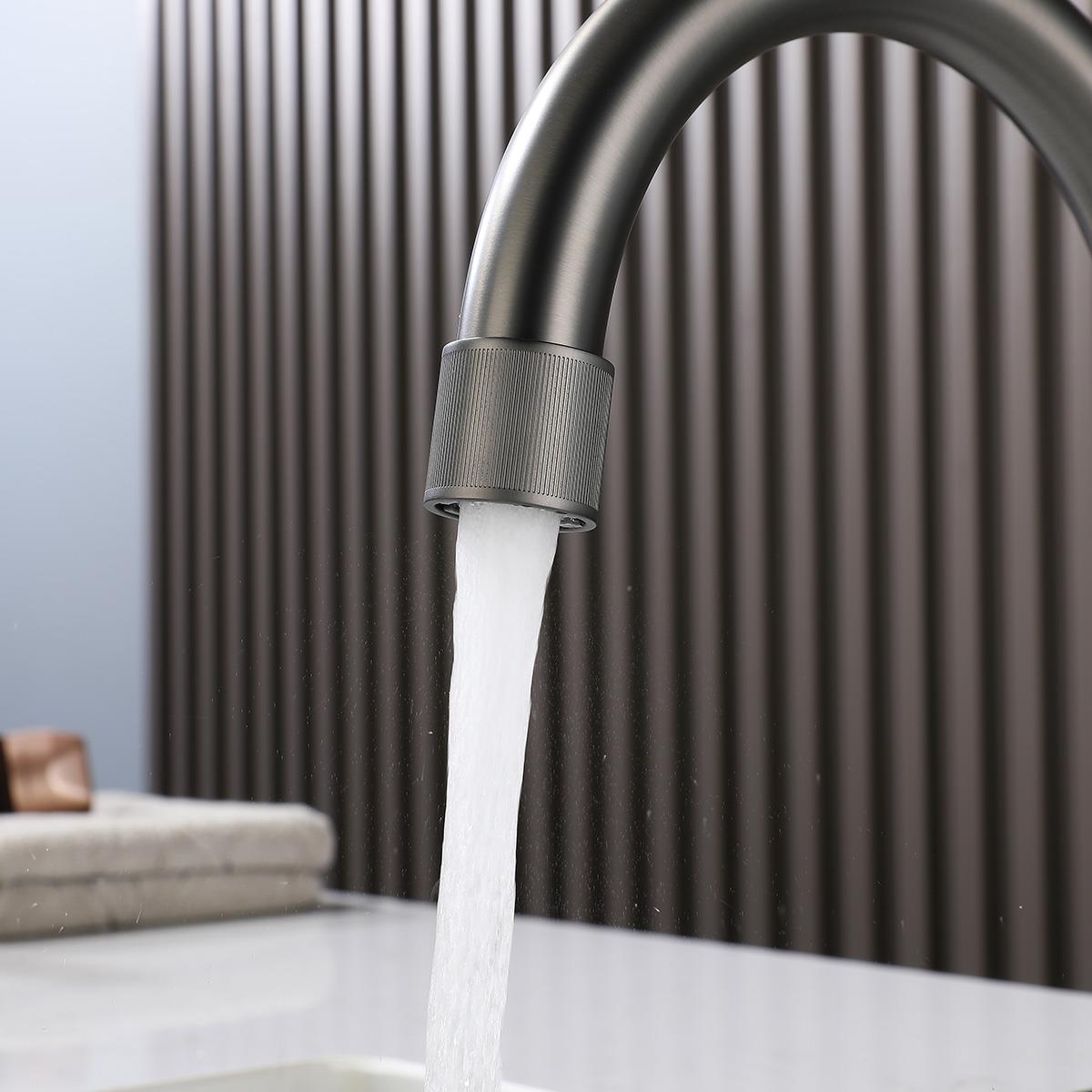 Vanity 2 Delikli Lavabo Bataryası Gun Metal