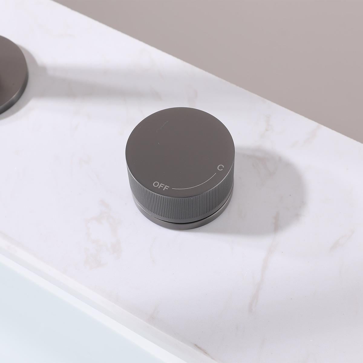 Vanity 3 Delikli Lavabo Bataryası Gun Metal
