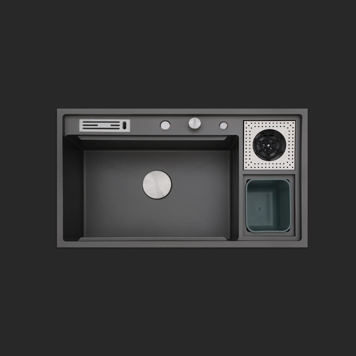 Verona El Yapımı Nano Eviye Seti 85x48 cm Mat Gri (Gun Grey)