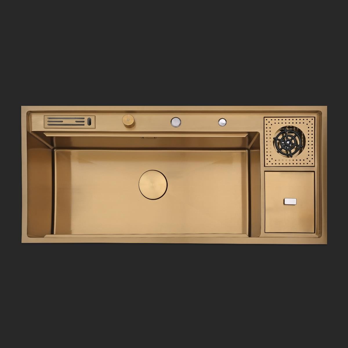 Verona El Yapımı PVD Eviye Seti 106x48 cm Altın (Gold)