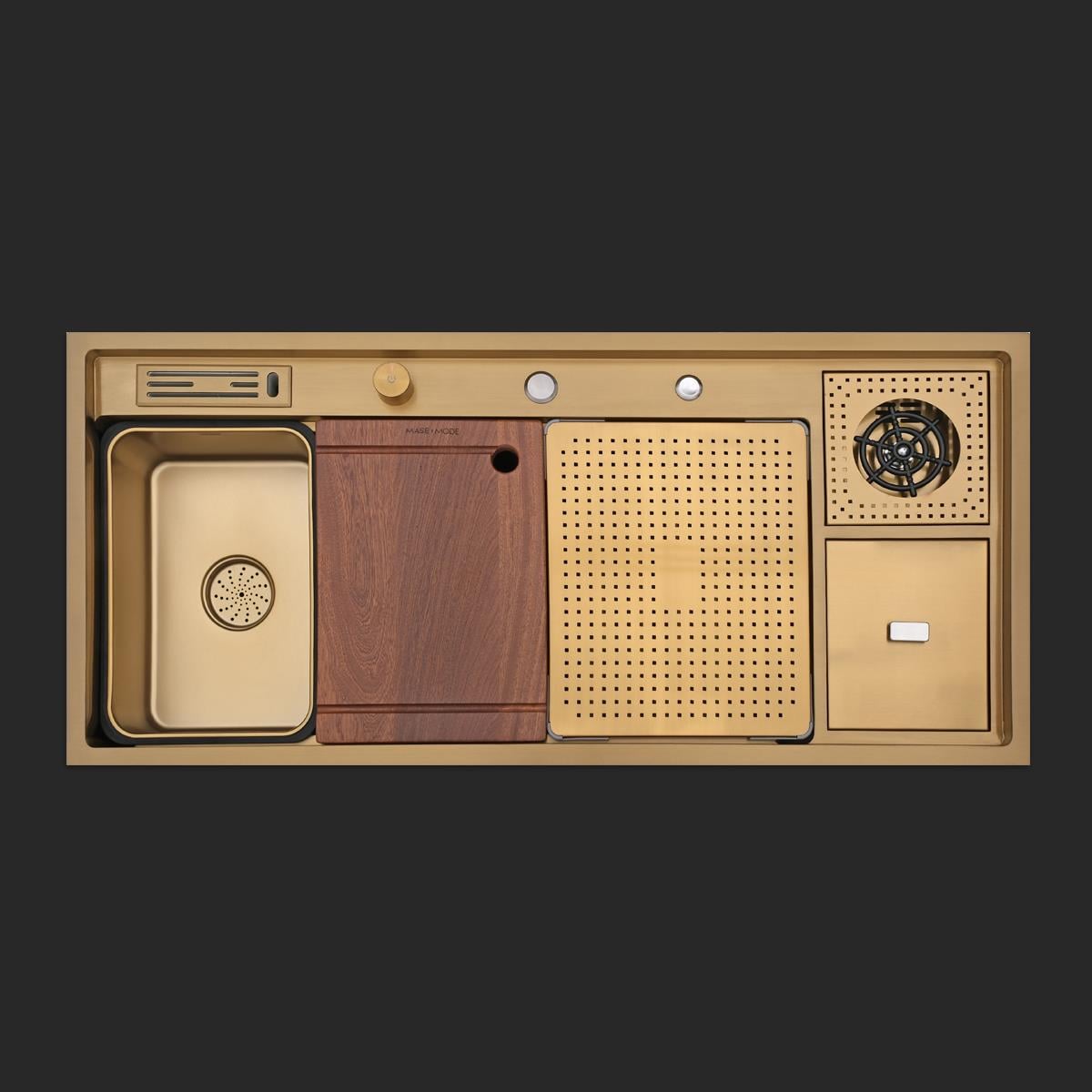 Verona El Yapımı PVD Eviye Seti 106x48 cm Altın (Gold)