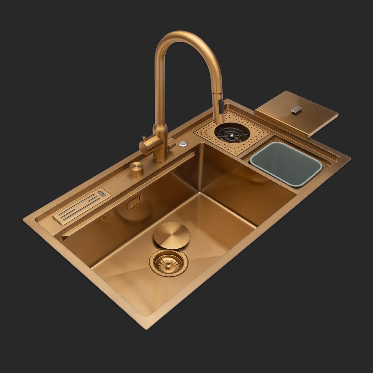 Verona El Yapımı PVD Eviye Seti 85x48 cm Altın (Gold)