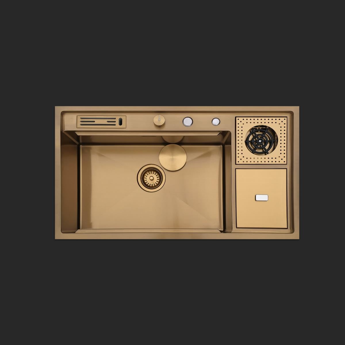 Verona El Yapımı PVD Eviye Seti 85x48 cm Altın (Gold)