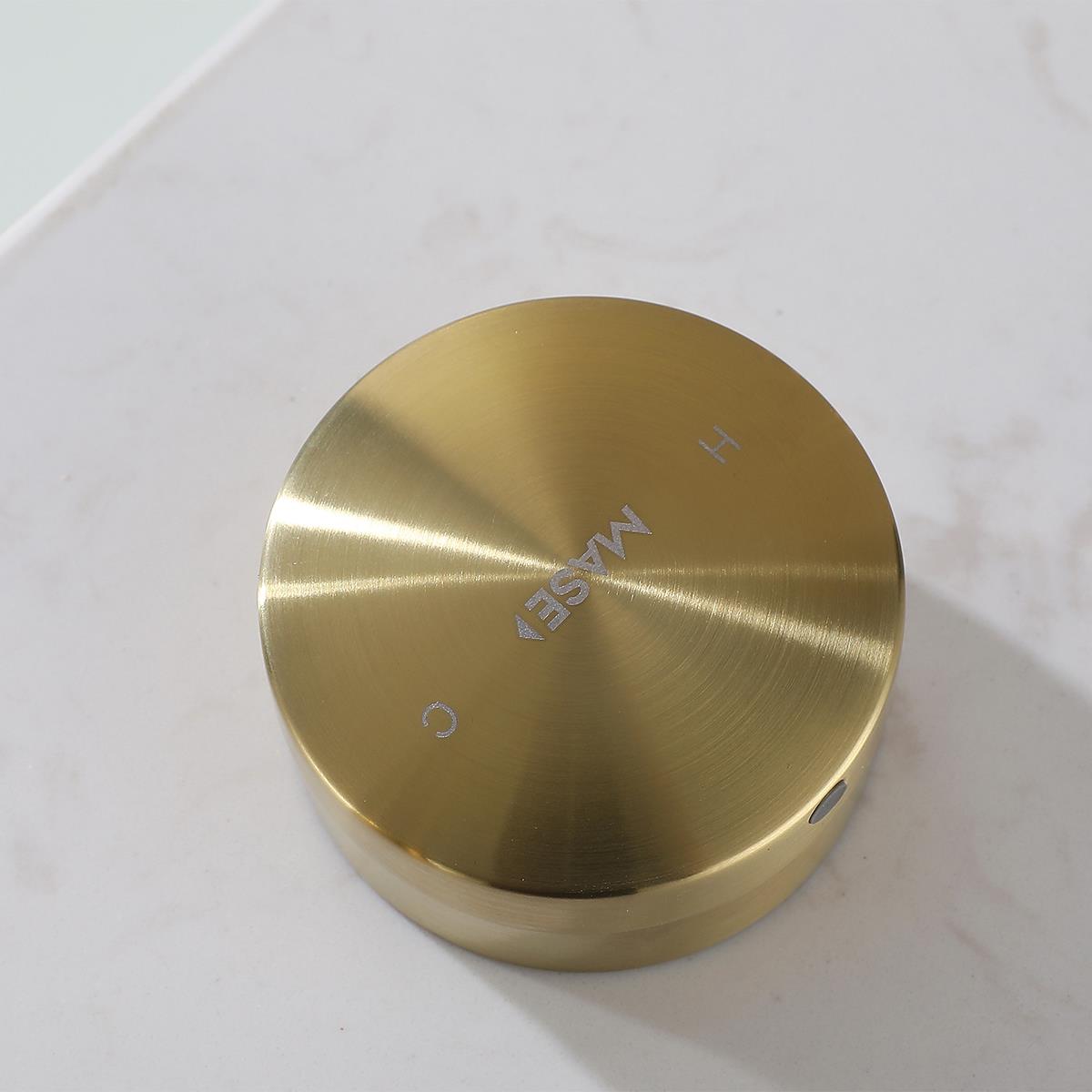 Wind 3 Delikli Sensörlü Lavabo Bataryası Brushed Gold