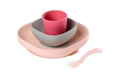 4lü Silikon Beslenme Seti Pink Beslenme Beaba