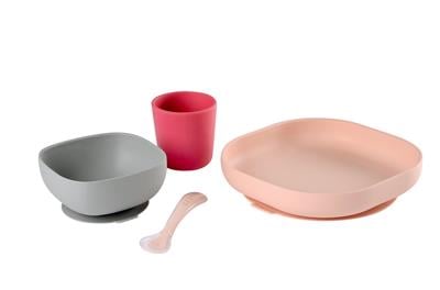 4lü Silikon Beslenme Seti Pink Beslenme Beaba