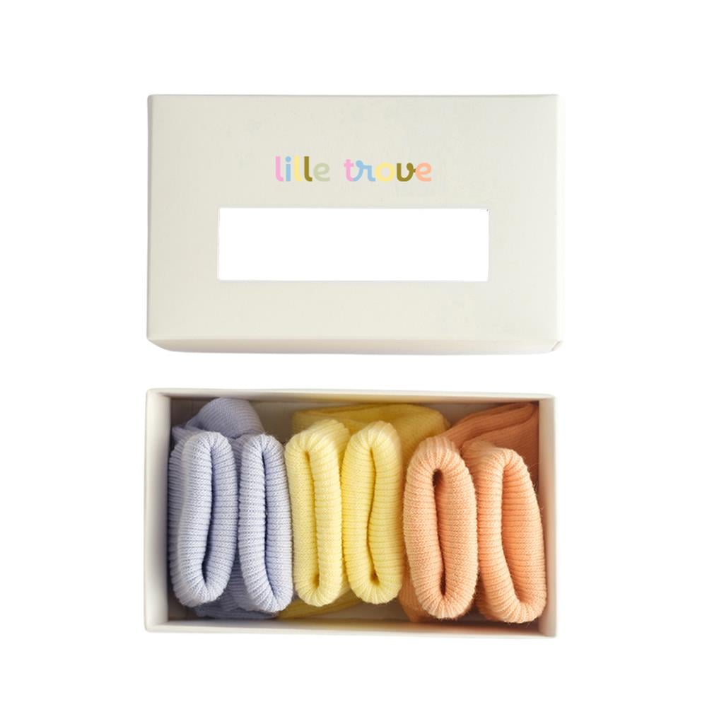 Lille Trove, Yenidoğan Çok Renkli Çorap 3lü Kutu / Lila Kategorisiz Lille Trove