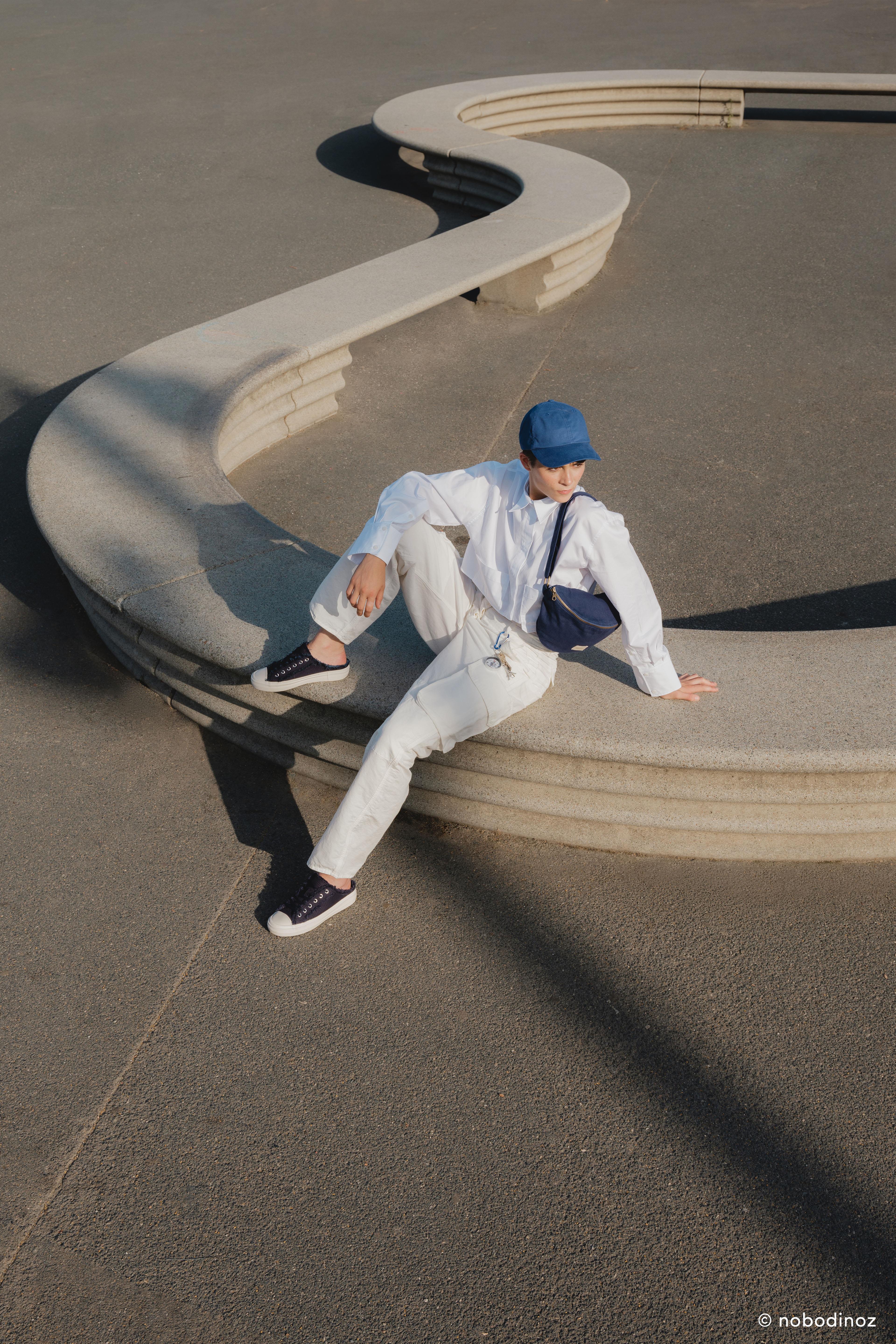 Paris- Tokyo Bel Çantası Büyük Boy, Cobalt Anne Çantası Nobodinoz