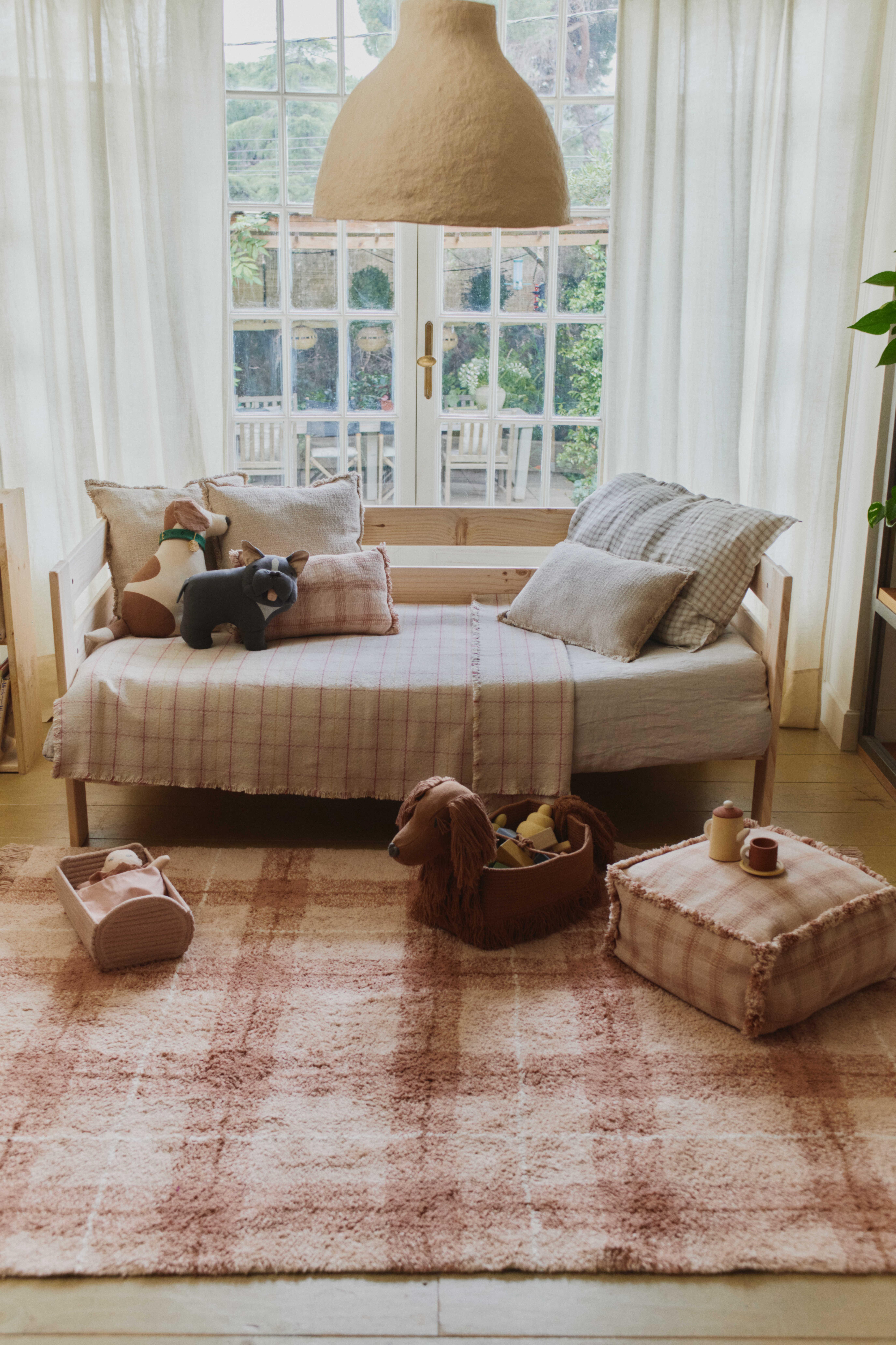 Lorena Canals Çocuk Odası Halısı, Tartan Rose, M Çocuk Odası Halıları Lorena Canals