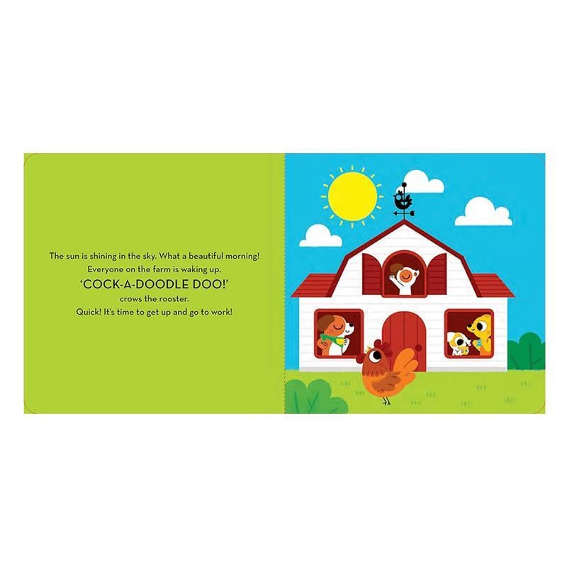 A Day At The Farm - Book And Wooden Toy