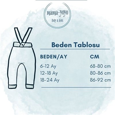 Askılı Organik Triko Bebek Taytı - Cappucino Tekstil Mama Yoyo Baby & Kids