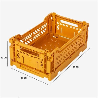 Ay-kasa Katlanabilir Minibox Kasa, Mustard Katlanabilir Kasalar