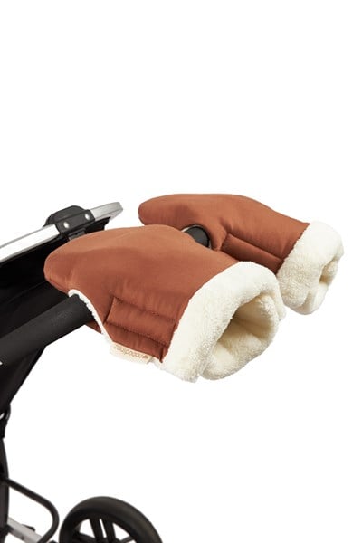 Baby On The Go Waterproof Stroller Eldiven, Clay Brown Bebek Bakım Nobodinoz