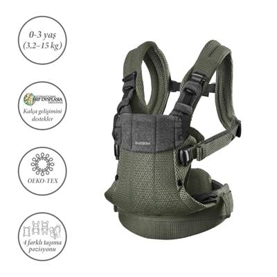 Babybjörn Balance Bliss Ana Kucağı Cotton / Khaki Green & Kanguru Harmony 3D Mesh / Dark Green