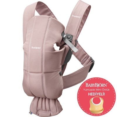 BabyBjörn Balance Soft Ana Kucağı & Kanguru Mini 3D Cotton Yenidoğan Seti / Light Pink