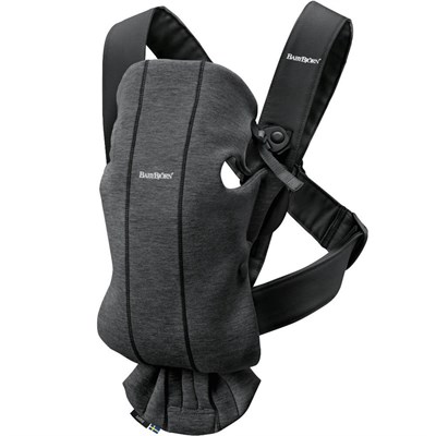 BabyBjörn Bliss Ana Kucağı & Kanguru Mini 3D Cotton Jersey Yenidoğan Seti / Charcoal Grey