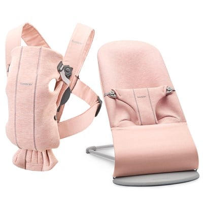 BabyBjörn Bliss Ana Kucağı & Kanguru Mini 3D Cotton Jersey Yenidoğan Seti / Light Pink
