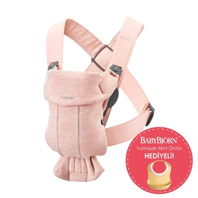 BabyBjörn Bliss Ana Kucağı & Kanguru Mini 3D Cotton Jersey Yenidoğan Seti / Light Pink
