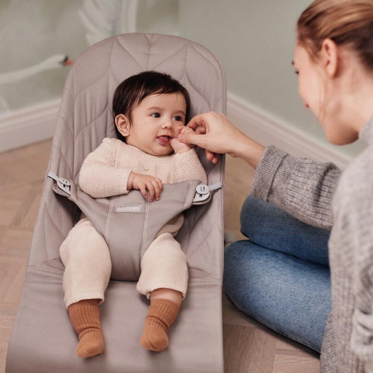 BabyBjörn Bliss Ana Kucağı Petal Cotton Oyuncaklı / Sand Grey